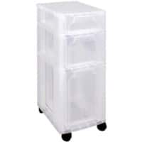 Really Useful Box Slimline Storage Box 21 L Transparent 24 x 30 x 62 cm