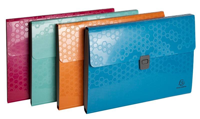 Exacompta Expanding File Maïa N/A Assorted A4 PP (Polypropylene) Blank Assorted Pack of 4