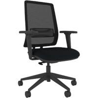 Energi-24 Ergonomic Chair Synchro Tilt Fabric Height-Adjustable Armrest Black 150 kg AX100A/BK 500 x 520 x 550 mm