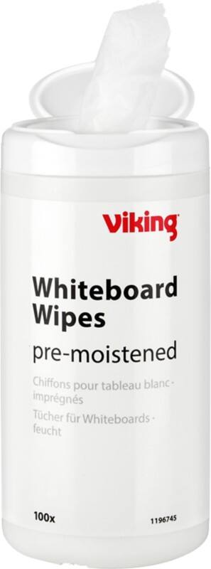 Viking Whiteboard Wet Wipes Pack of 100