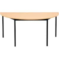 Sodematub Semi-circular Semicircular Table Black Iron Black 1,600 x 800 x 740 mm