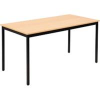 Sodematub Rectangular Table Beech Iron Black 1,200 x 600 x 740 mm