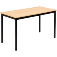 Sodematub Rectangular Table Black Iron Black 1,400 x 700 x 740 mm