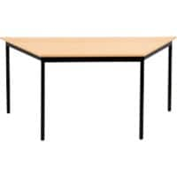 Sodematub Trapezoidal Table Beech Iron Black 1,600 x 800 x 740 mm