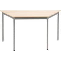 Sodematub Trapezoidal Conference Table Beech Iron Silver 1,400 x 700 x 740 mm