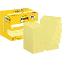 Post-it Sticky Notes 653-Y12 38 x 51 mm 100 Sheets Per Pad Yellow Pack of 12 (8+4 Free)
