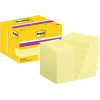 Post-it Super Sticky Notes 656-12SSCY 51 x 76 mm 90 Sheets Per Pad Yellow Rectangle Plain Pack of 12