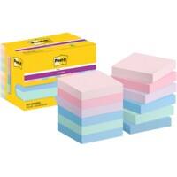 Post-it Super Sticky Notes622-12SS-SOUL  47.6 x 47.6 mm 90 Sheets Per Pad Blue, Green, Pink, Purple Square Plain Pack of 12