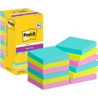 Post-it Cosmic Colours Super Sticky Notes Square 76 x 76 mm Plain Assorted 654-SSCOS-P8+4 90 Sheets Value Pack 8 + 4 Free