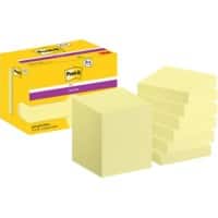 Post-it Super Sticky Notes Square 47.6 x 47.6 mm Plain Yellow 622-SSCY-P8+4 90 Sheets Value Pack 8 + 4 Free