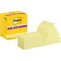 Post-it Super Sticky Z-Notes R350-12SSCY 76 x 127 mm 90 Sheets Per Pad Yellow Pack of 12