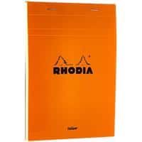 Rhodia Legal Pad 16260C A5 Squared Stapled Top Bound Cardboard Hardback Yellow Perforated 80 Pages
