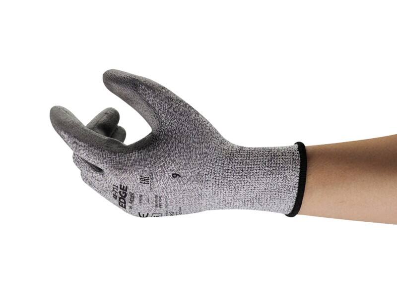 Ansell EDGE Cut Resistant Non-Disposable Handling Gloves PU (Polyurethane) Size 10 Grey 12 Pairs