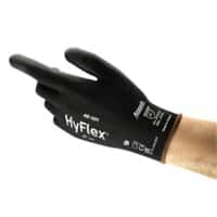 HyFlex Non-Disposable Handling Gloves PU (Polyurethane) Size 7 Black 12 Pairs