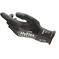 HyFlex Non-Disposable Handling Gloves Foam, Nitrile Size 8 Black 12 Pairs