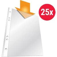 DURABLE Business Punched Pockets A5 Orange Peel 60 microns PP (Polypropylene) Top 6 Holes 2650 Pack of 25