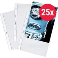 DURABLE Business Punched Pockets A5 Clear Transparent 60 microns PP (Polypropylene) Up 6 Holes 2651 Pack of 25