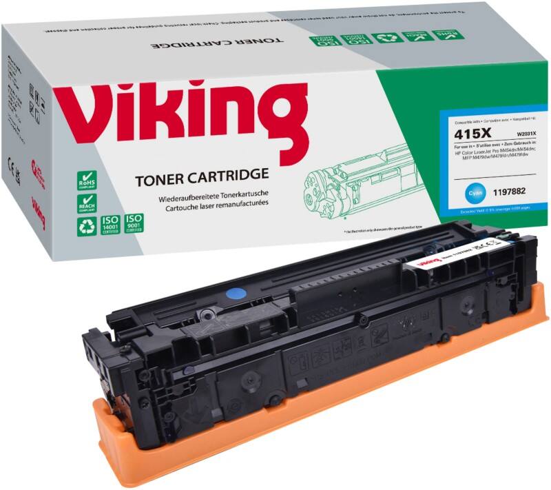 Compatible Viking HP 415X Toner Cartridge W2031X Cyan