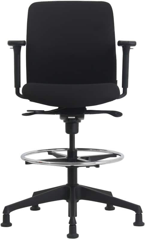 euroseats Vigo Draughtsman Chair Synchro Tilt Fabric 3D Armrest Black 110 kg 630 x 640 x 123 mm