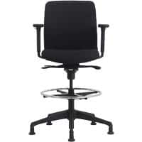 euroseats Vigo Draughtsman Chair Synchro Tilt Fabric 4D Armrest Black 110 kg 630 x 640 x 123 mm