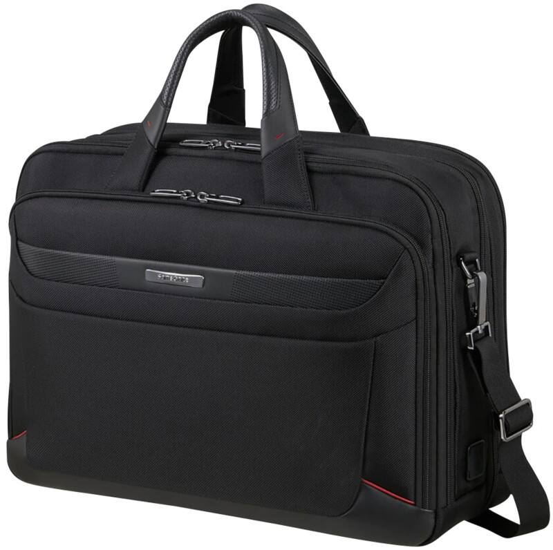 Samsonite PRO-DLX6 Laptop Bag 17.3 " 46 x 23.5 x 33 cm Ballistic Nylon, Leather, PL (Polyester) Black