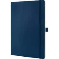 Sigel Notebook A4 Ruled Sewn Side Bound Plastic Soft Cover Midnight Blue Perforated 194 Pages