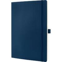 Sigel Conceptum Notebook A4 Ruled Sewn Side Bound Plastics Soft Cover Midnight Blue Perforated 194 Pages