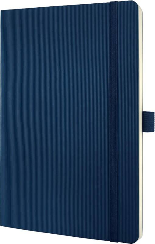 Sigel Notebook A5 Ruled Side Bound Plastic Soft Cover Midnight Blue Perforated 194 Pages