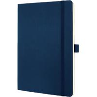 Sigel Notebook A5 Ruled Side Bound Plastic Soft Cover Midnight Blue Perforated 194 Pages