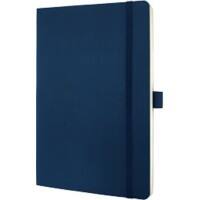 Sigel Conceptum Notebook A5 Ruled Sewn Side Bound Plastics Soft Cover Midnight Blue Perforated 194 Pages