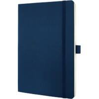 Sigel Notebook A5 Ruled Side Bound Plastic Soft Cover Midnight Blue Perforated 194 Pages