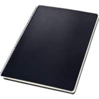 Sigel Conceptum Notebook A4 Ruled Spiral Bound Side Bound Plastic Hardback Black Perforated 160 Pages