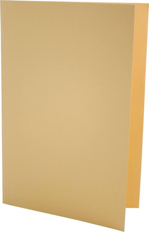 Guildhall Square Cut Folder A4, Foolscap Yellow Manilla Cardboard 250gsm 250 gsm 0 Holes Pack of 100