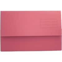 Guildhall Document Wallet DW250-REDZ A4, Foolscap Flap Cardboard Landscape 27 (W) x 14 (D) x 37.5 (H) cm Red 50 Pieces