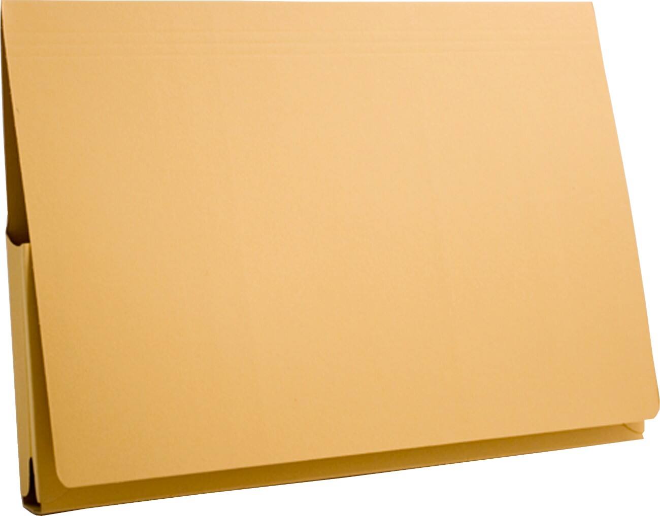 Guildhall Pocket Wallet PW3-YLWZ A4, Foolscap Flap Cardboard Landscape 27 (W) x 14 (D) x 38 (H) cm Yellow Pack of 50