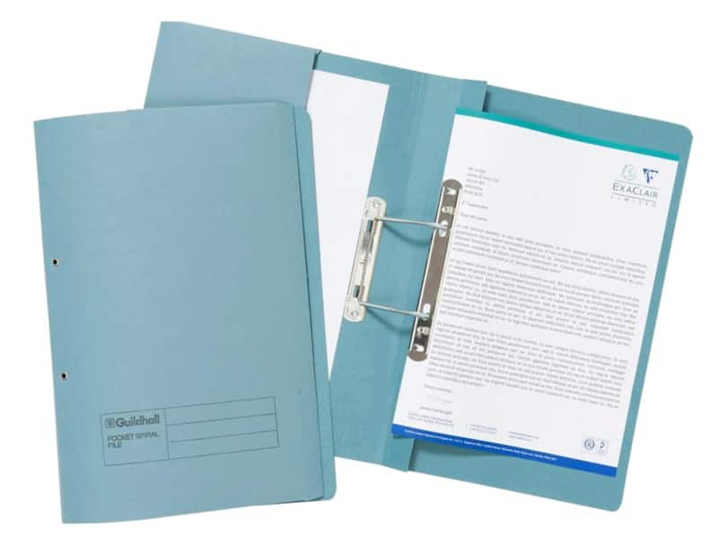 Guildhall Ring Bound Folder A4 Blue Manilla 285gsm 285 gsm Pack of 25