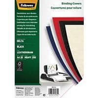 Fellowes Binding Cover Paper A4 Leatherboard Black Pack of 25