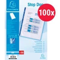 Exacompta STOP DOC Punched Pockets A4 Clear Transparent 0,06mm Polypropylene Top Opening 5870E Pack of 100