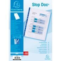Exacompta STOP DOC Punched Pockets A4 Clear Transparent 0,06mm Polypropylene Top Opening 5870E Pack of 100
