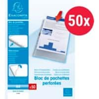 Exacompta Punched Pockets A4 Clear Transparent 0,05mm PP (Polypropylene) Top 31048E Pack of 50