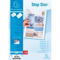 Exacompta STOP DOC Cut Flush Folders A4 Transparent PP 0,11mm Pack of 100