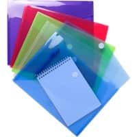 Exacompta Document Wallet 56420E A4 PP Portrait and Landscape 24.5 (W) x 33.5 (D) x 1.2 (H) cm Colour Pack of 5