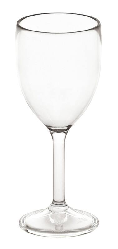 Seco Wine Glass PC (Polycarbonate) 265 ml Dishwasher Safe Transparent Pack of 6