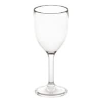 Seco Wine Glass PC (Polycarbonate) 265 ml Dishwasher Safe Transparent Pack of 6