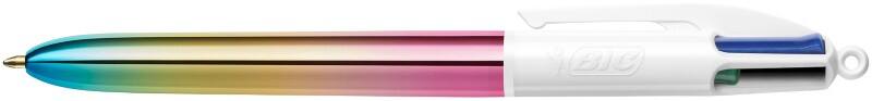 BIC 4 Colours Gradient Retractable Ballpoint Pen Multicolour 0.4 mm Medium Ballpoint Refillable
