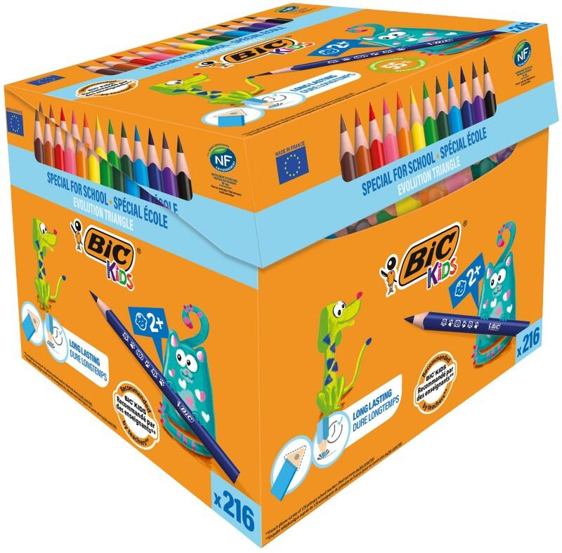 BIC Colouring Pencils Kids Evolution Triangle ECOlutions Pack of 216