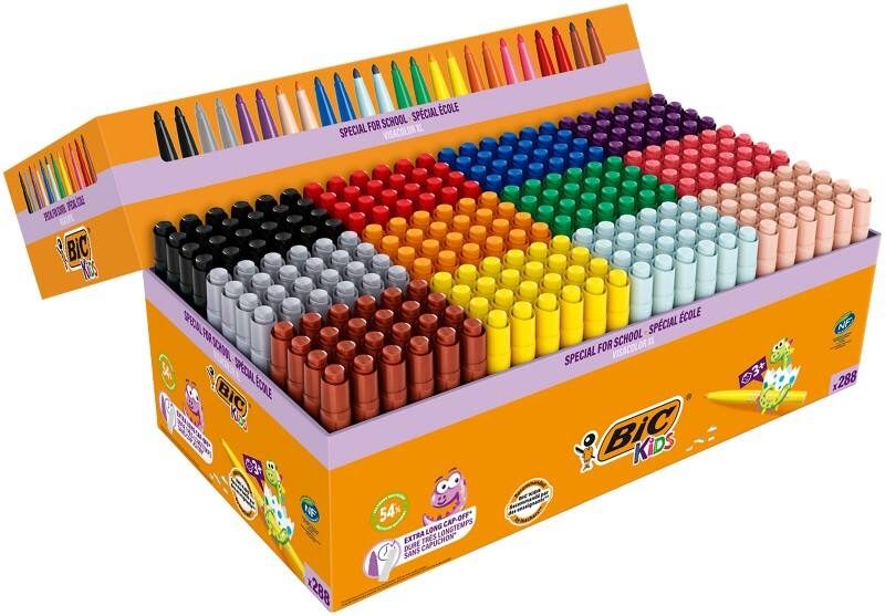 BIC Visacolor XL ECOlutions Felt Tip Pen  -   Broad Assorted 28Pack of 8