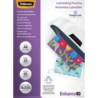Fellowes ImageLast Laminating Pouches A4 Glossy 80 micron Transparent Pack of 25