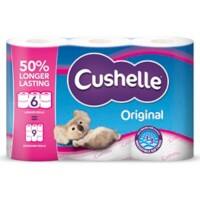 Cushelle Original Toilet Roll 2 Ply 8366056 6 Rolls of 270 Sheets