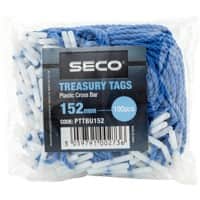 Seco Treasury Tags 152 mm Blue Plastic Pack of 100